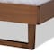 Baxton Studio Viviana Grey Upholstered and Walnut Wood Full Size Platform Bed 167-9410-9434 - alternate 3